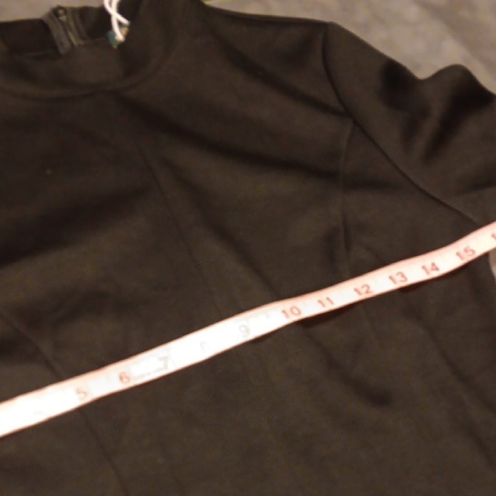 NWT! Black Bell Sleeve Asymmetrical Cocktail Dress - Picture 12 of 13